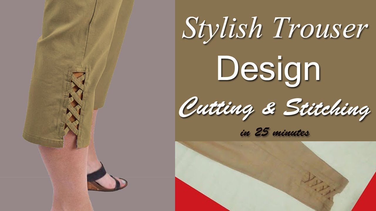 Simple Cutwork and Beads Designs for Trouser and Capri for stitching  Trouser  designs Cutwork Capri design