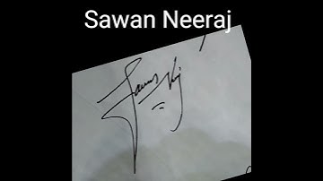 How to draw beautiful signature of letter S (Sawan Neeraj)|#shorts #signature