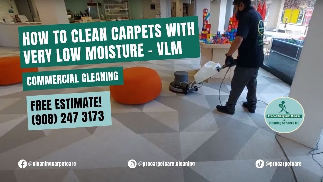 Commercial carpet cleaning with very low moisture VLM Millburn NJ