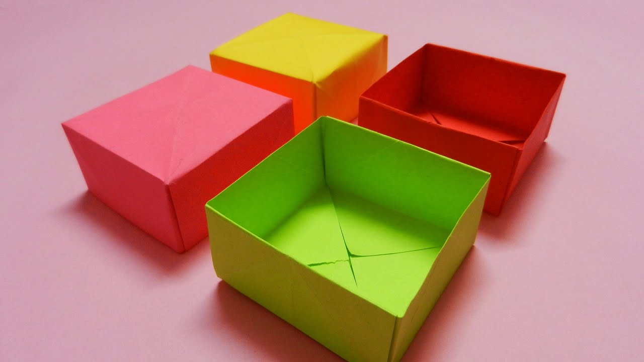 How To Make A Paper Box Easy Paper Box Hd Tutorial Youtube