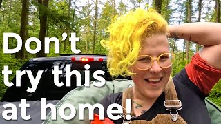 Adventuring in nature Mountains and dirt roads Vanlife on the road