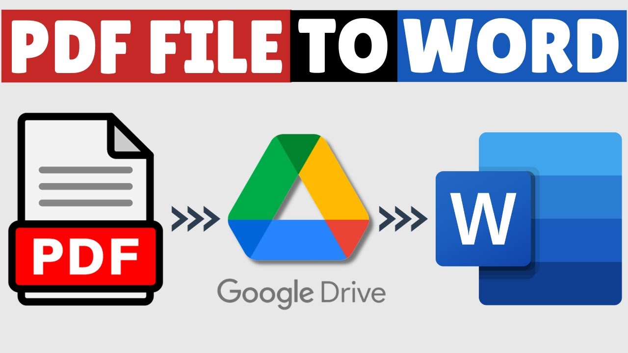 How To Convert PDF To Word Using Google Drive YouTube