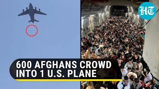 Watch: 600 Afghans force themselves onto US military plane via half-open ramp. Photo goes viral