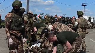 Ukrainian Soldiers surrender in Mariupol Ukraine