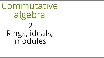 Commutative algebra 2 (Rings, ideals, modules)