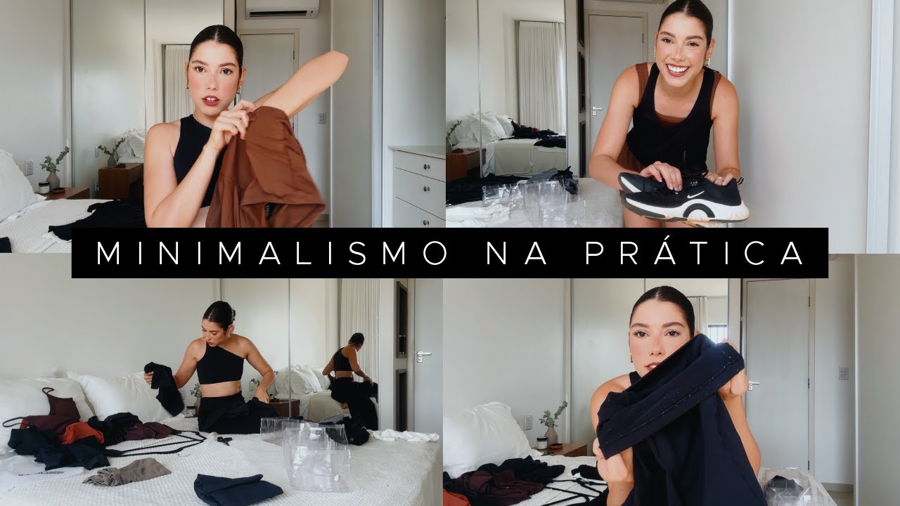DESTRALHE e ORGANIZAÇÃO das minhas ROUPAS FITNESS | MINIMALISMO NA PRÁTICA
