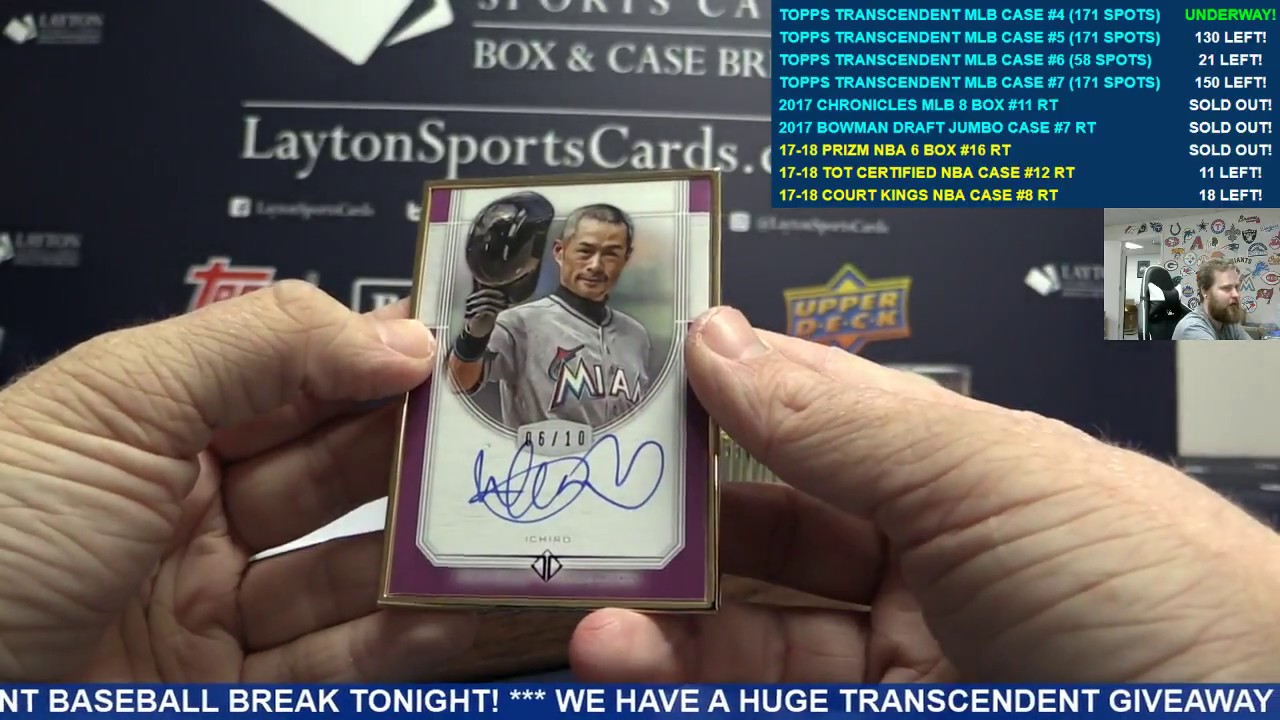 2017 Topps Transcendent Collection Baseball Case Break 4 RANDOM HIT