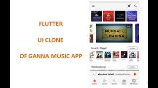 Flutter - UI Design on Ganna Music App screenshot 1