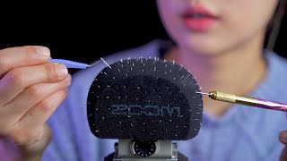 [ASMR] Removing the thorns stuck on the mic  2🌵| Layered with inaudible whispering *Intense sounds*