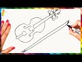 How To Draw A Violin Step By Step 🎻 Violin Drawing Easy