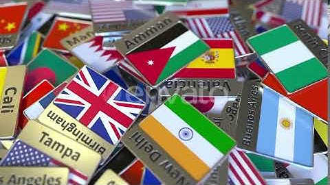 Magnet or Badge with Amman Text and National Flag | Motion Graphics - Envato elements