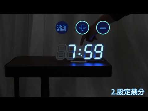 工業風立體LED數字電子鐘 3D時鐘