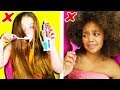 Girls Long Hair VS Curly Hair Struggles & Problems