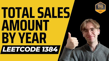 LeetCode 1384 - Total Sales Amount By Year | LeetCode SQL Solution [HARD]