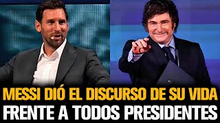 MESSI DIÓ EL DISCURSO DE SU VIDA FRENTE A TODOS PRESIDENTES