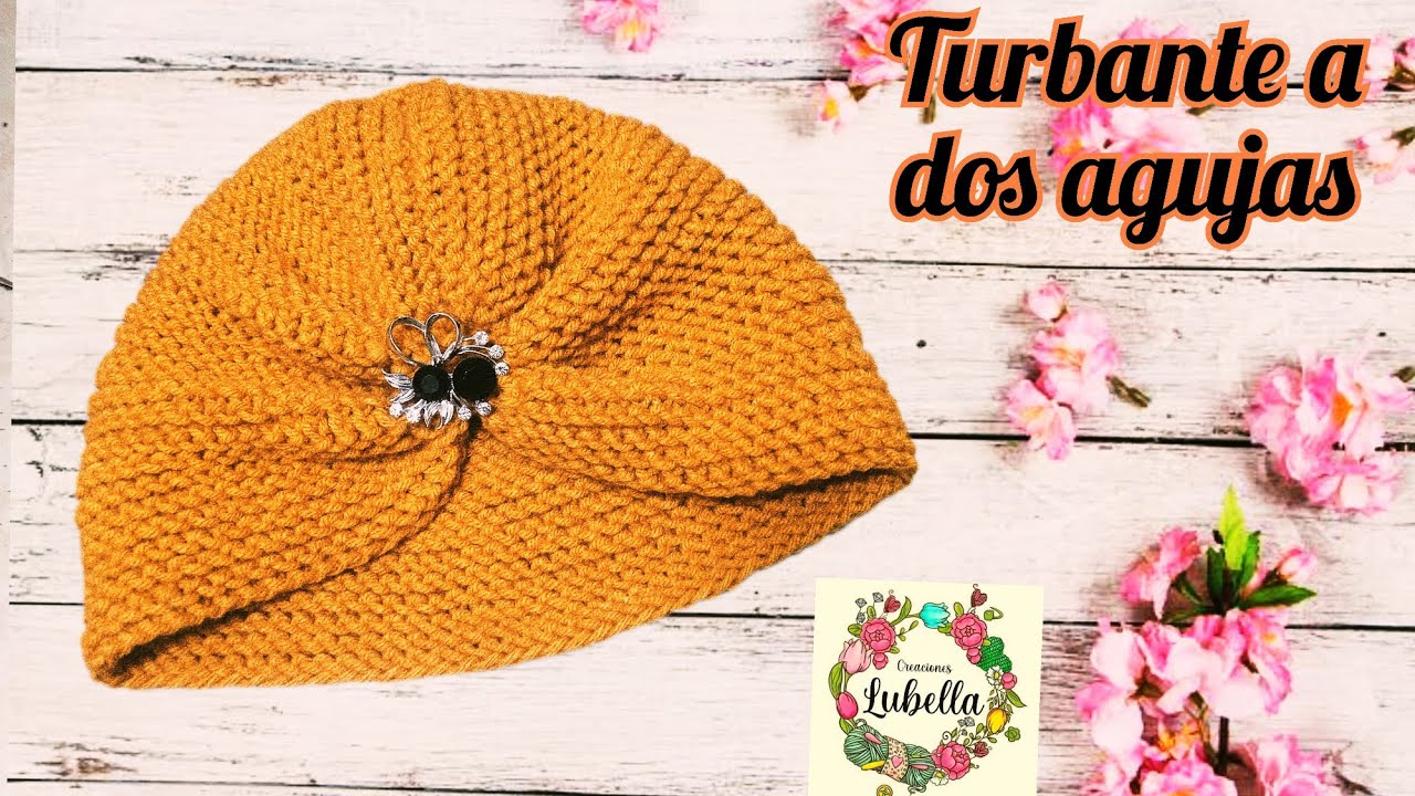 Turbante a dos agujas. Todas las tallas, muy fácil de hacer #turbante #tejidos