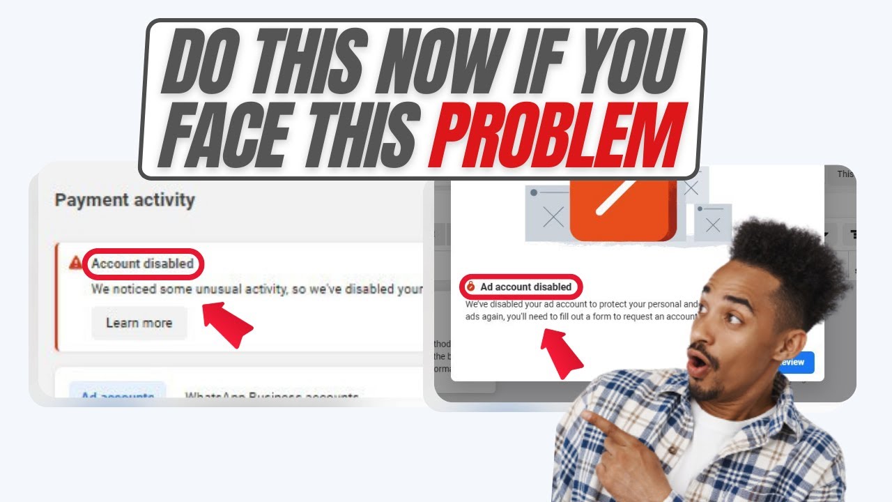 We noticed some unusual activity, so we've disabled your ad account