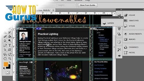 How to do Web Site Design in Adobe Photoshop CS5 CS6 CC Tutorial