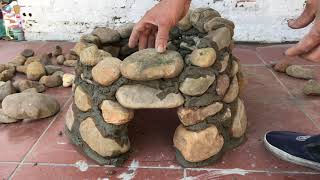 Build A Miniature Fairy House Out Of Stone And Cement // The Most Amazing Cat Home