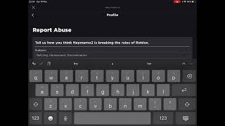 Reporting “neymarno2” from last video on roblox!