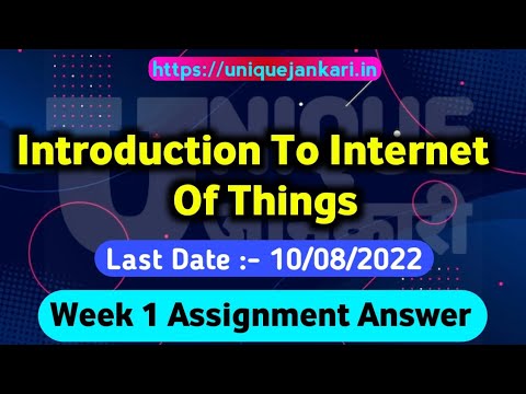 introduction to iot nptel assignment answers 2022