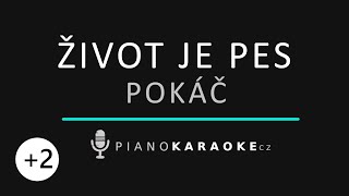 Pokáč - Život je pes (Vyšší tónina) | Piano Karaoke Instrumental
