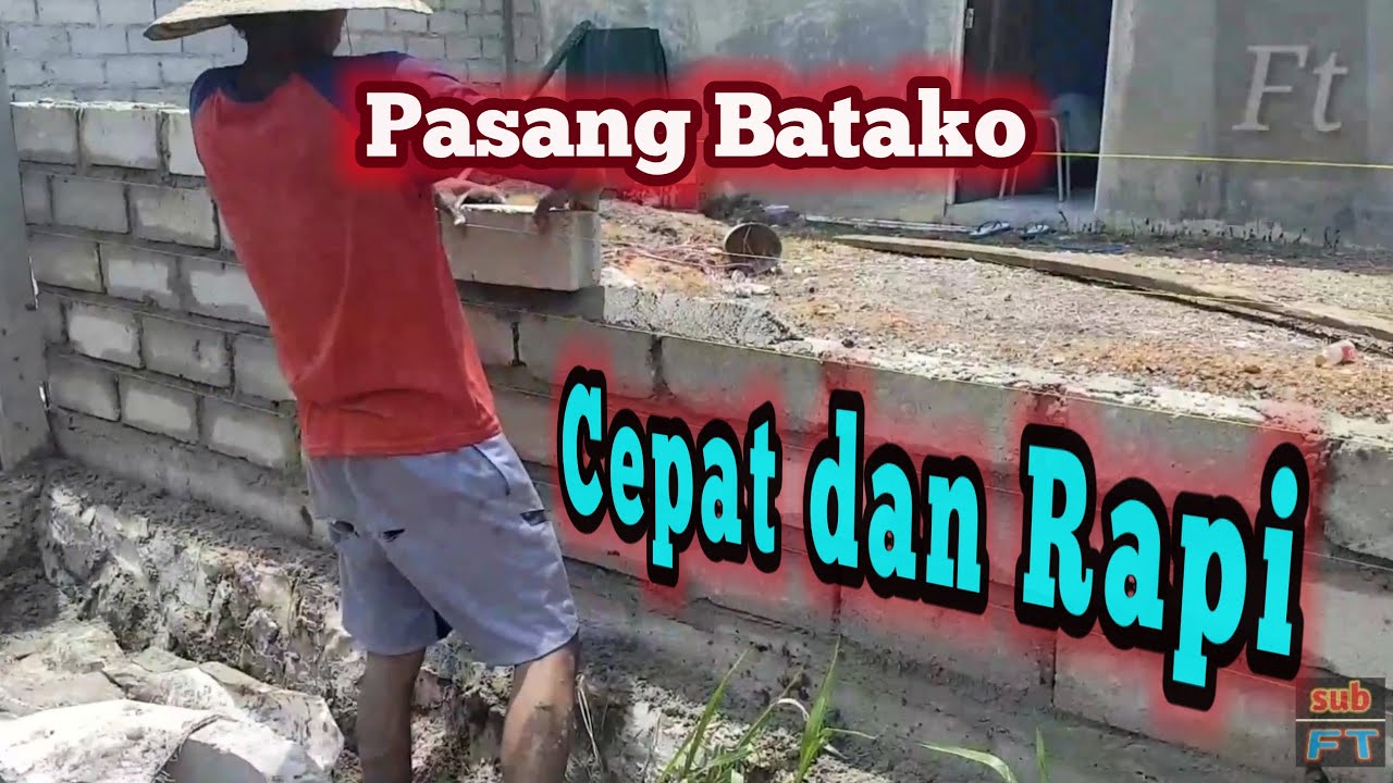 pasang batako dinding rumah pasang batako cepat YouTube