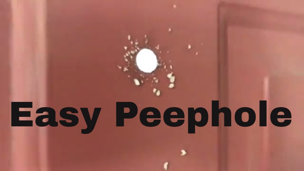 How To Install A Peephole In A Door Youtube