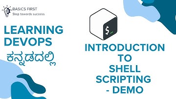 Shell Scripting Intro Demo- Learn Devops in Kannada #devops  #kannada