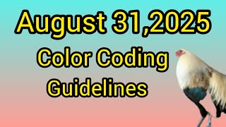 August 31,2025 Color Coding guidelines.