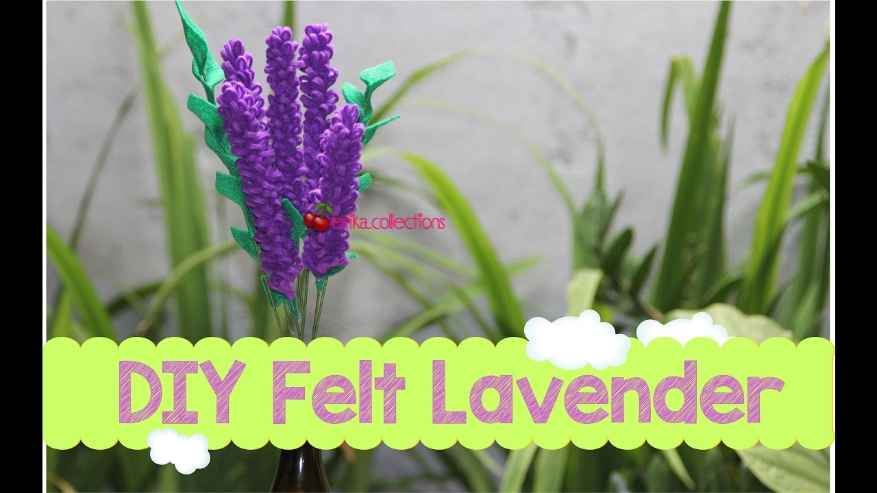 Easy DIY Felt Lavender  tutorial Cara Membuat  bunga  