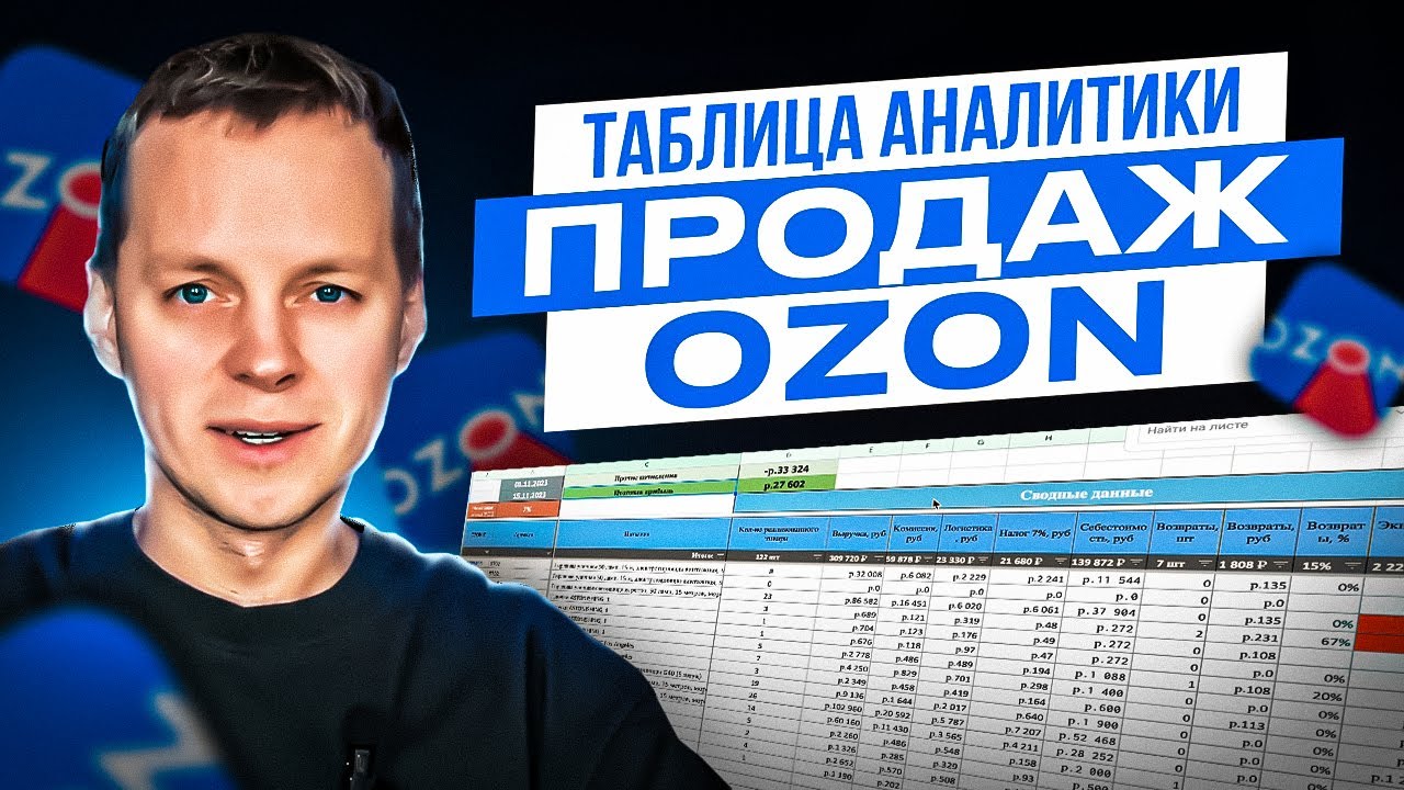 Аналитика продаж на Озон. Таблица с анализом отчета Ozon по ...