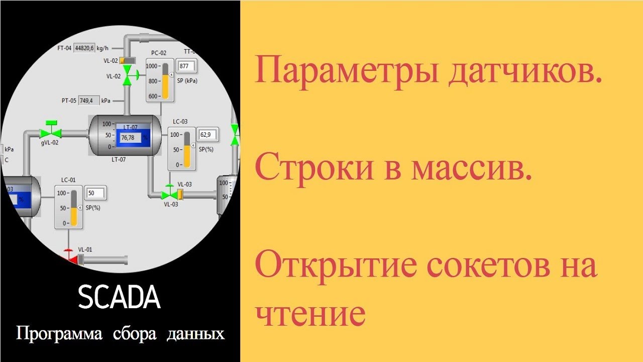 2.7 Параметры датчиков. Преобразование строк в массив. Открытие сокетов ...