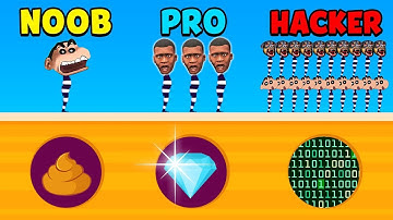 SHINCHAN BECOME BIGGEST THIEF BUT ARRESTED BY POLICE | NOOB VS PRO VS HACKER In ESCAPE MASTER