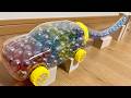 Marble Run Race ☆ HABA Slope & Retro Makita Truck, Excavator, Garbage Truck, Dump Truck, Ambulances