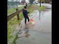 Seb cleared a massive flood near his school