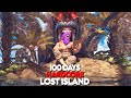 I played 100 days of hardcore ark on the lost island  ark survival evolved