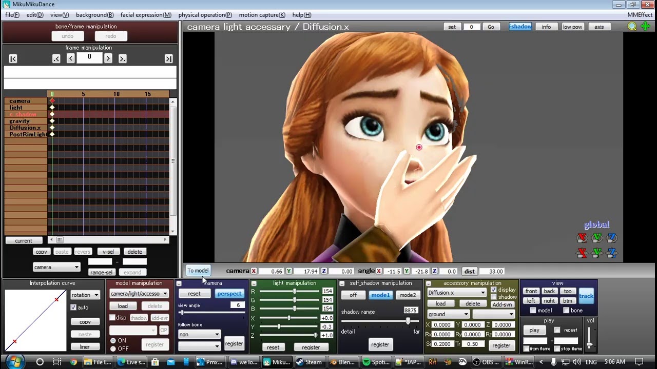 Frozen Free Fall: Working on Anna's Facials - YouTube