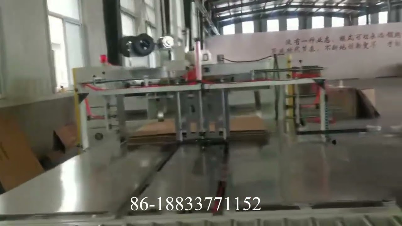 Semi-automatic stitching machine + automatic bundler machine//Jeytop Carton Machinery