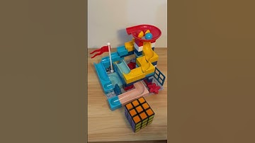 Satisfying Build Marble Run Slide Block 🔵🔴🟡 614 #marblerun #asmr #LearnWithLGT