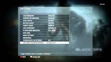 Black Ops - How To Skip The Intro Screens