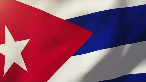 4K Cuba flag waving in the wind. Looping sun rises style. Animation loop Stock video