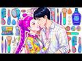 🎀Paper DIY Couple🎀 Rumi x Jinu Colorful Beauty Makeover Skincare + Makeup KPOP DEMON HUNTERS
