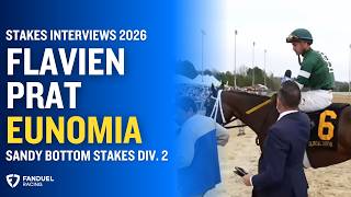 Celebrity Flavien Prat Talks While Aboard EUNOMIA About the Sandy Bottom Stakes Win Wealth