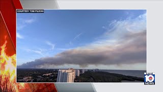 Wildfire continues to burn in Naples