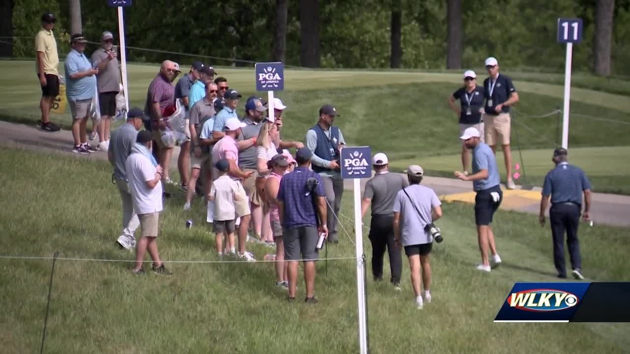 WATCH: Young fans collect golf balls, autographs from pros during Valhalla practice rounds