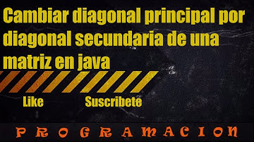 Cambiar diagonal principal por diagonal secundaria en una matriz en java
