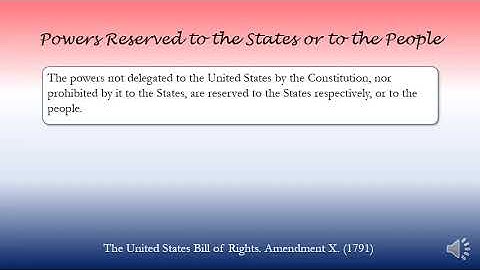 Powers Reserved to the States or to the People (1791)