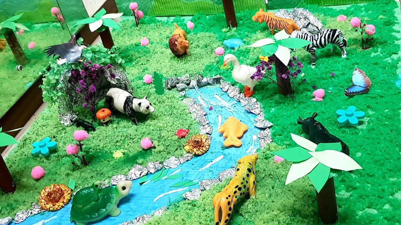 Craft Art | Amazing Jungle Diorama School Project | Beautiful DIY Forest Model | Easy School Project