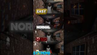 Easy Vs Normal Vs Hard Vs Extreme in Granny ch-1 #granny #gaming